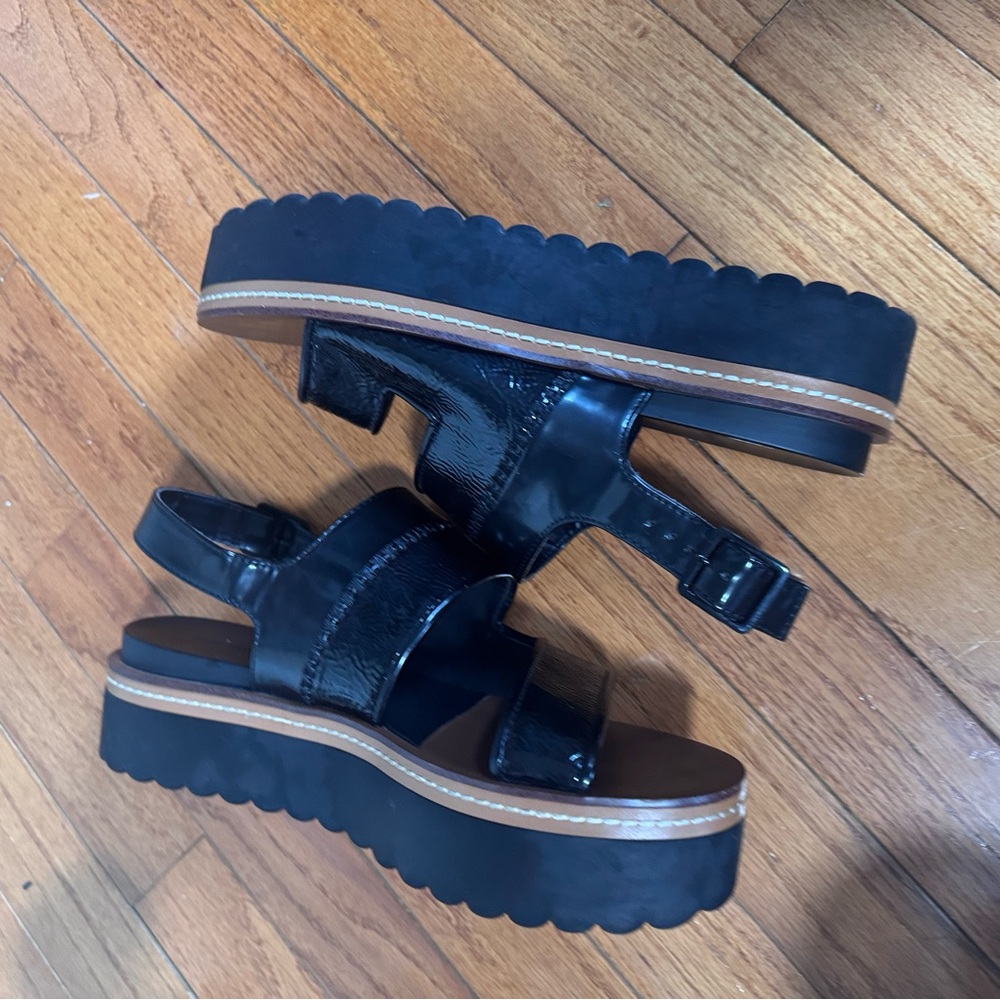 Zara Black Sandals with Cushioned Footbed